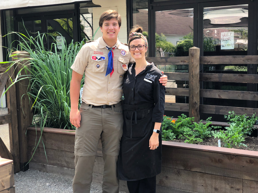Our friend Ned, overhauling the reputation of teenagers one plant at a time.