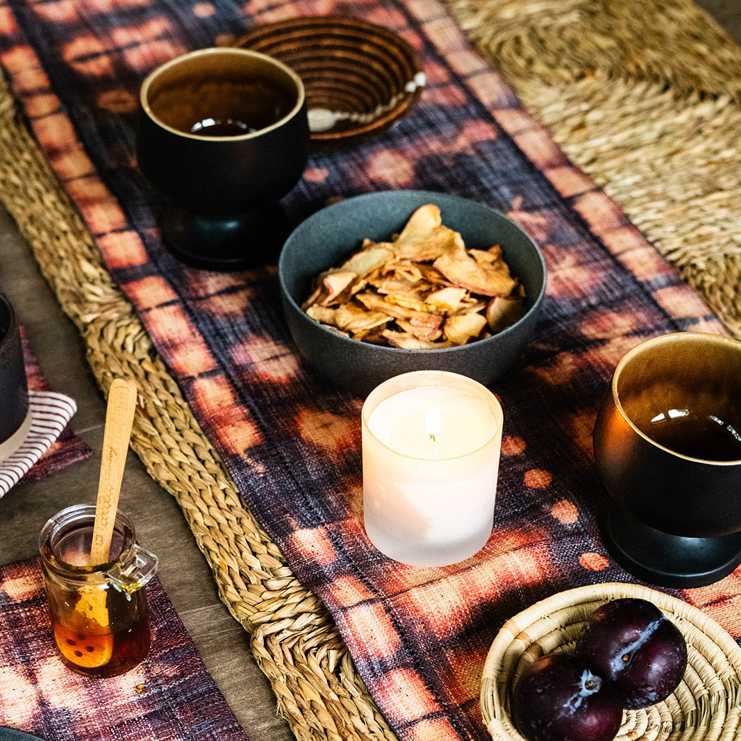 Raffia Shibori Table Runner