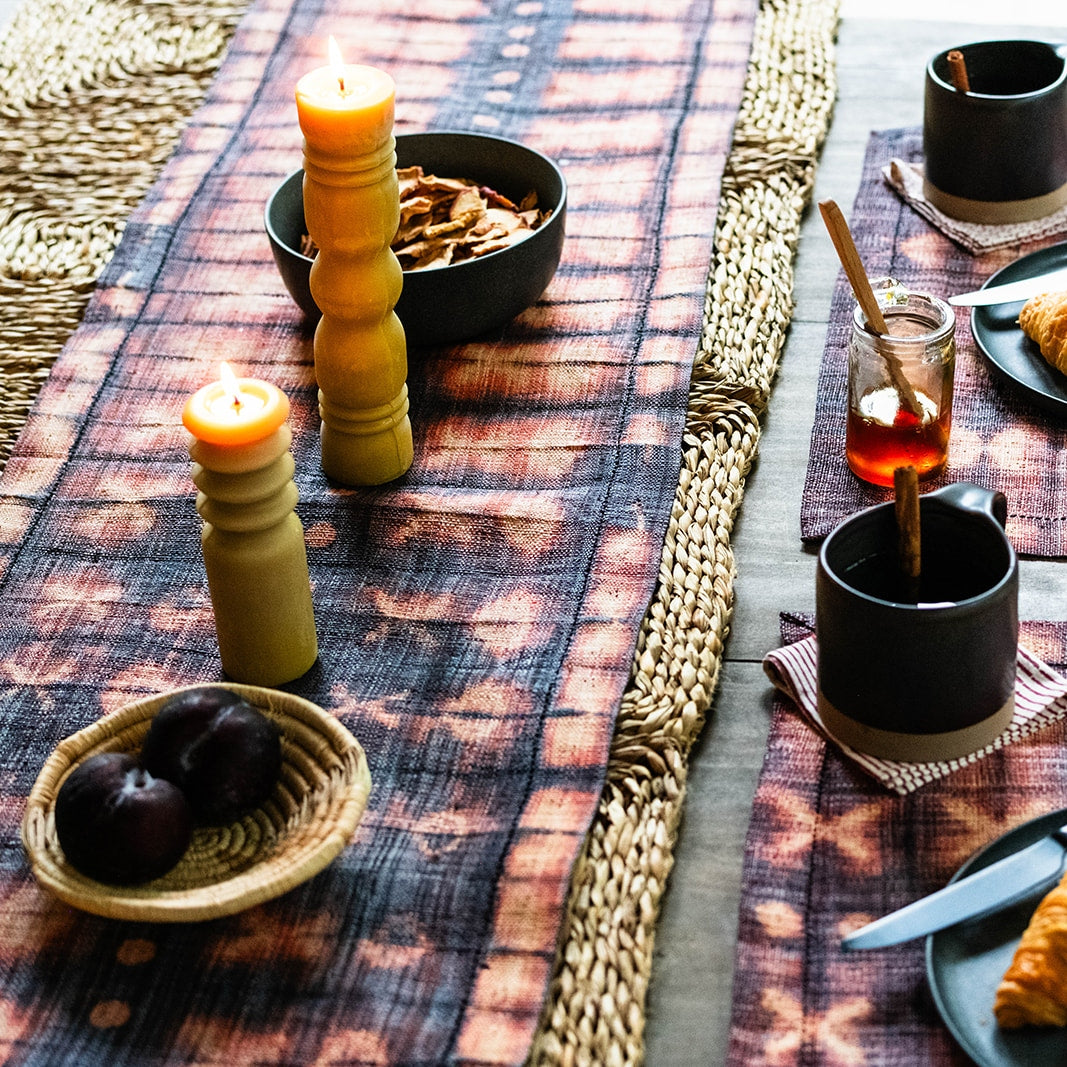 Raffia Shibori Table Runner