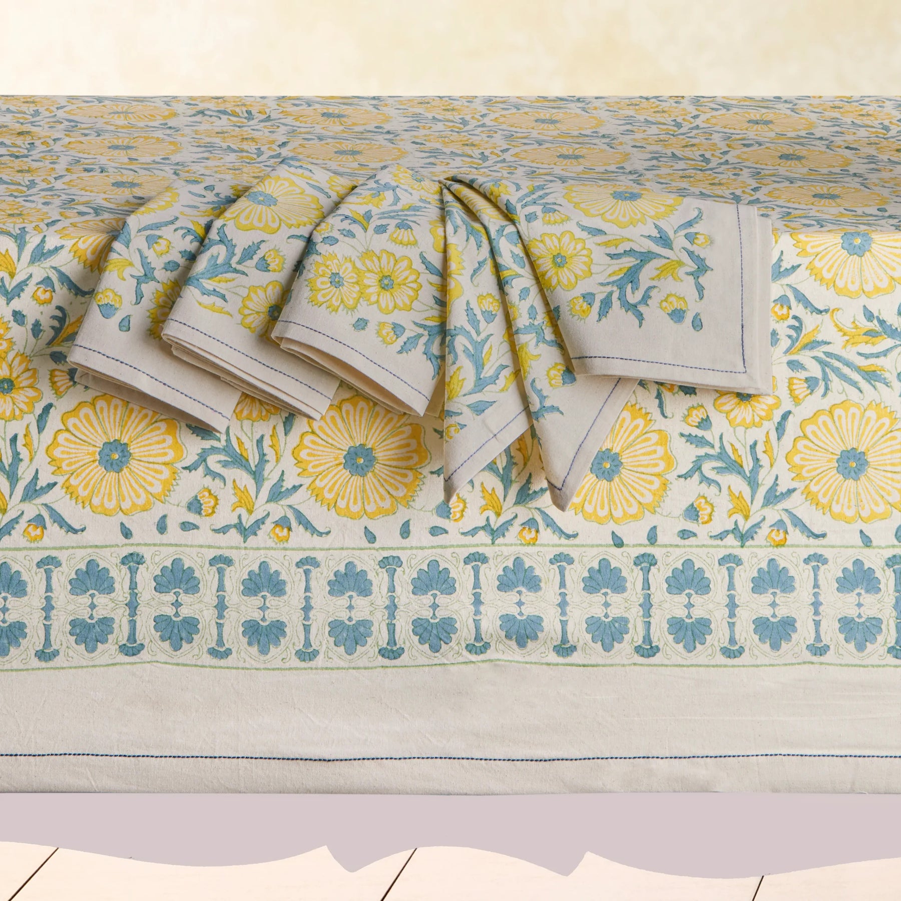 Sunny Flower Square Tablecloth