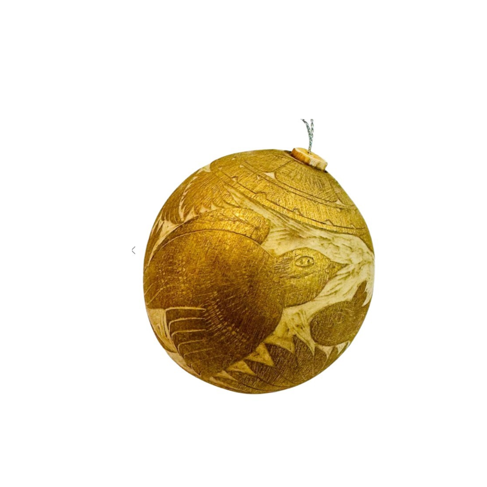 Hand Carved Gourd Ornament