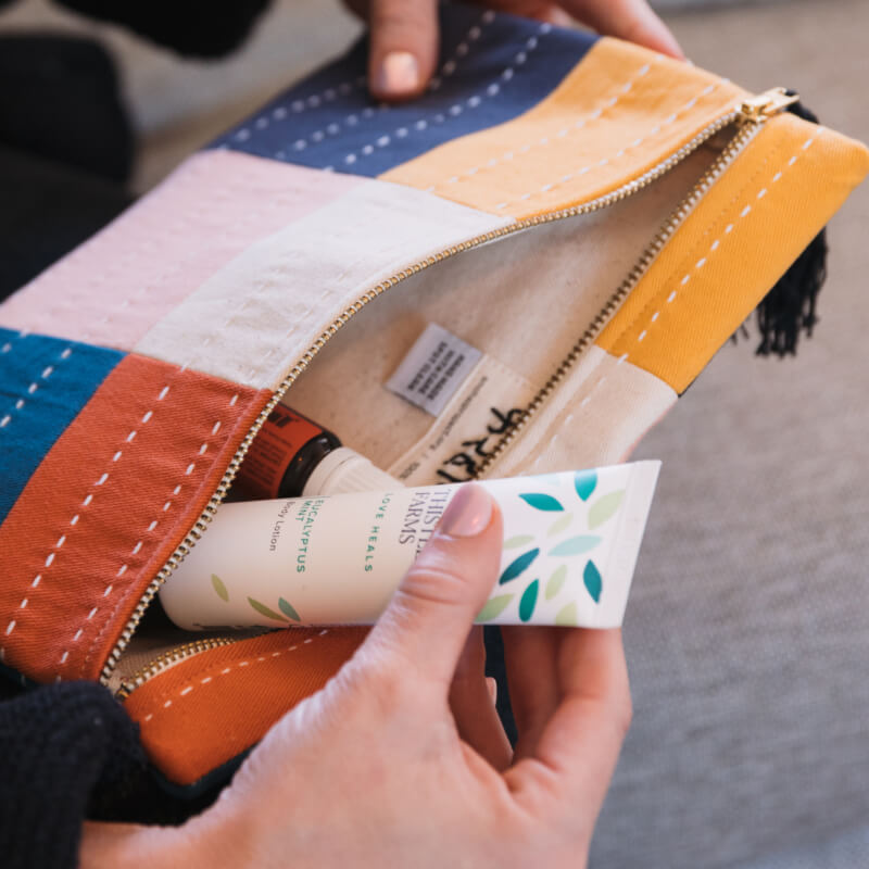 Checkered Pouch Clutch