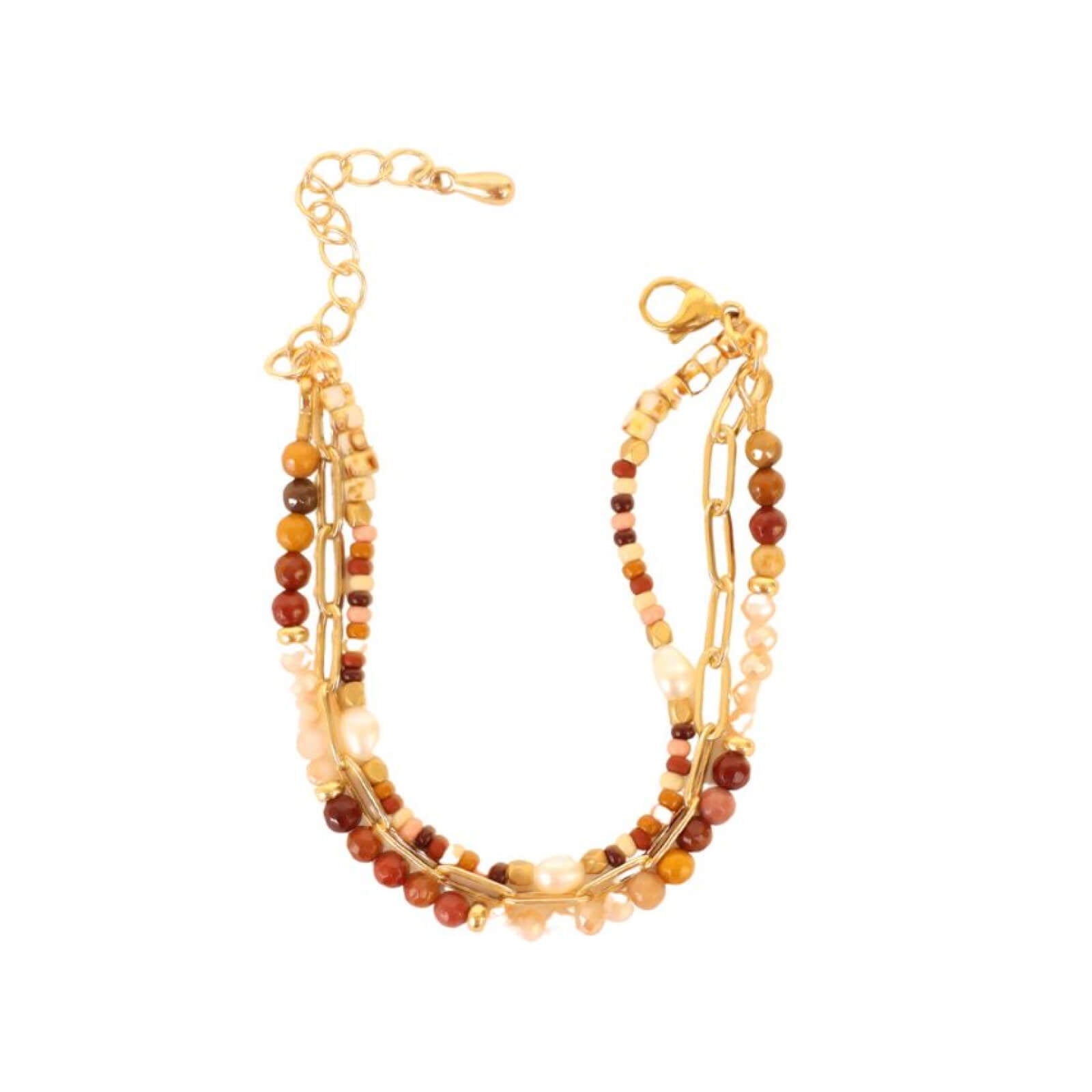 Mookaite Jasper Beaded Bracelet