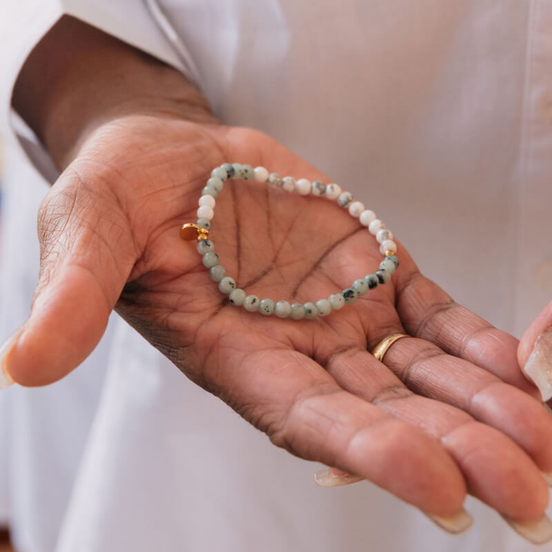 Mother Beaded Morse Code Bracelet