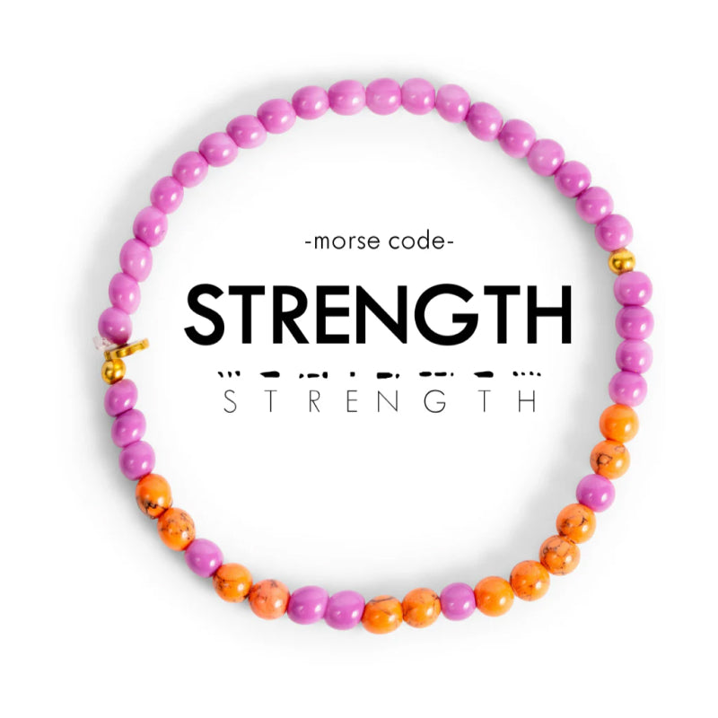 Strength Morse Code Bracelet