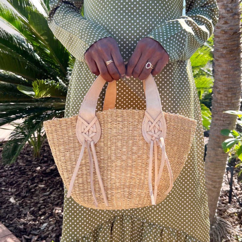 Wavy Natural Fringed Bag