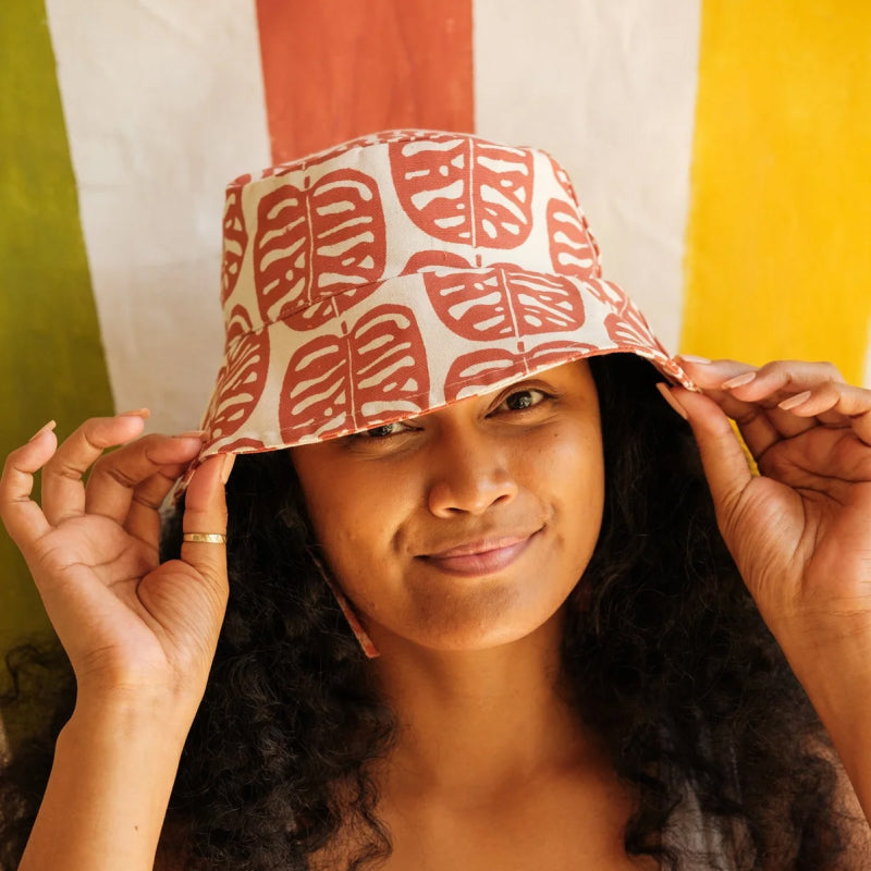 Handprinted Canvas Bucket Hat