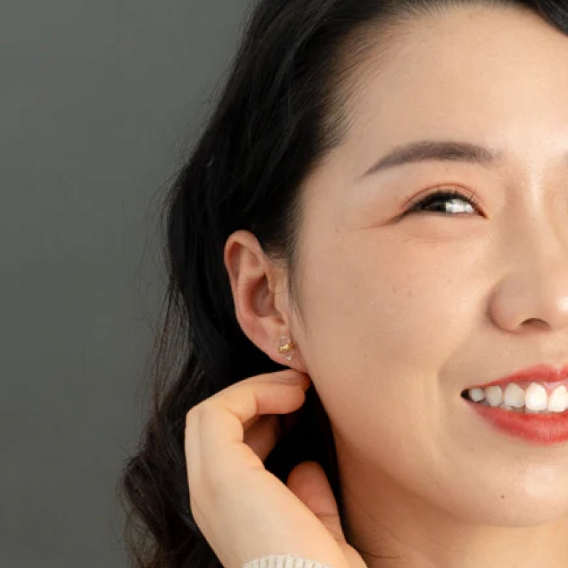 Gold Wrapped Crystal Studs