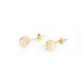 Gold Wrapped Crystal Studs