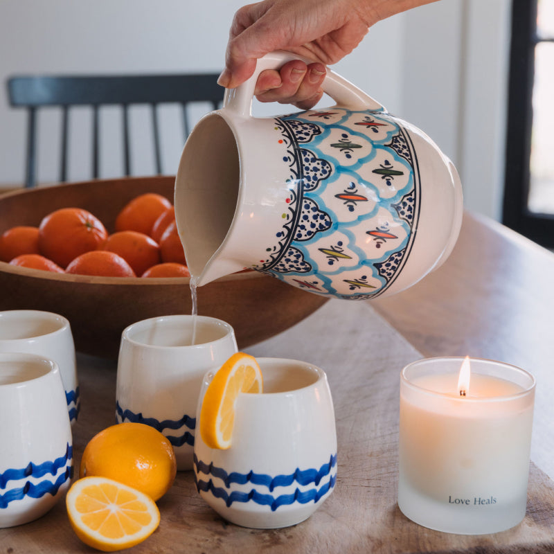 Handpainted Ceramic Pitcher