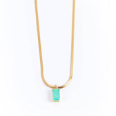 Aqua Green Stone Necklace
