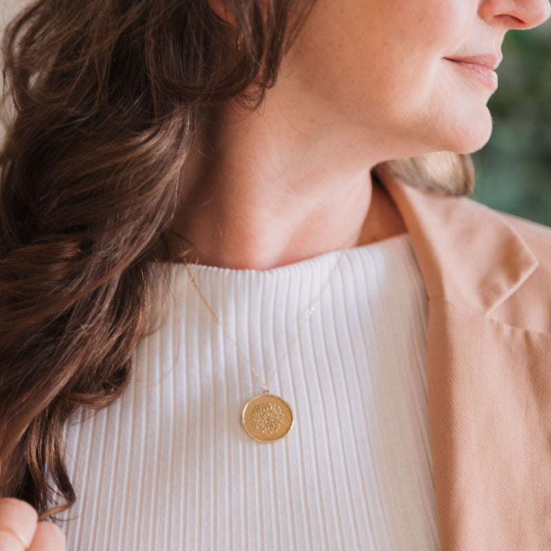 Thistle Signet Necklace