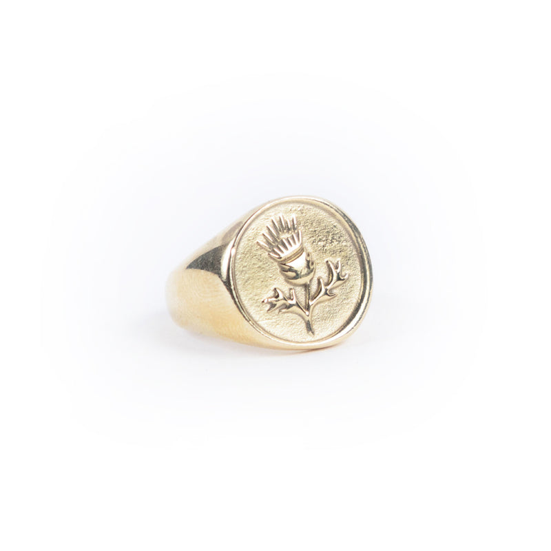 Thistle Signet Ring