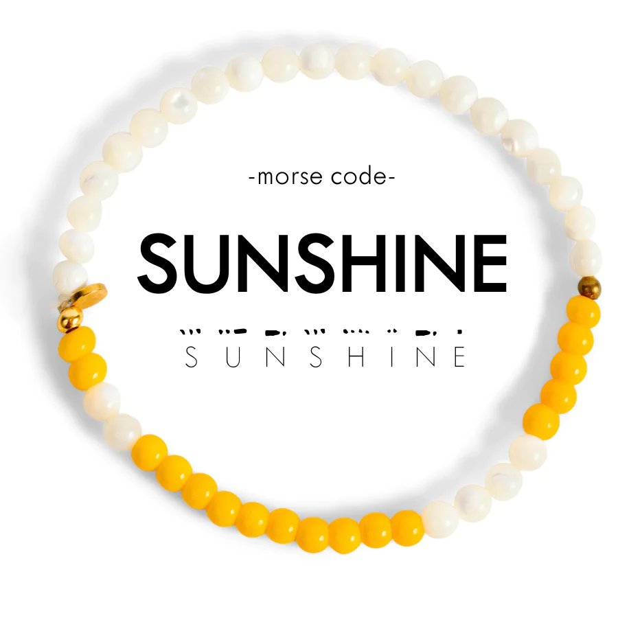 Sunshine Morse Code Bracelet