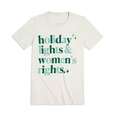 Women's Short Sleeve Green Holiday Lights & Women's Rights Tee