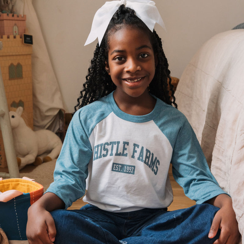 3/4 Sleeve Thistle Farms Est Baseball Tee, Youth