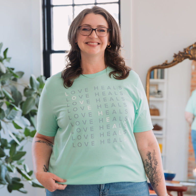 Short Sleeve Mint Crossword Tee