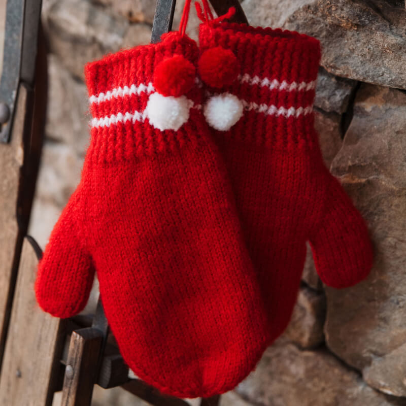 Kids' Santa Mittens