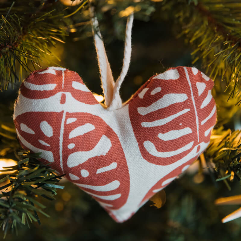 Handprinted Heart Ornament