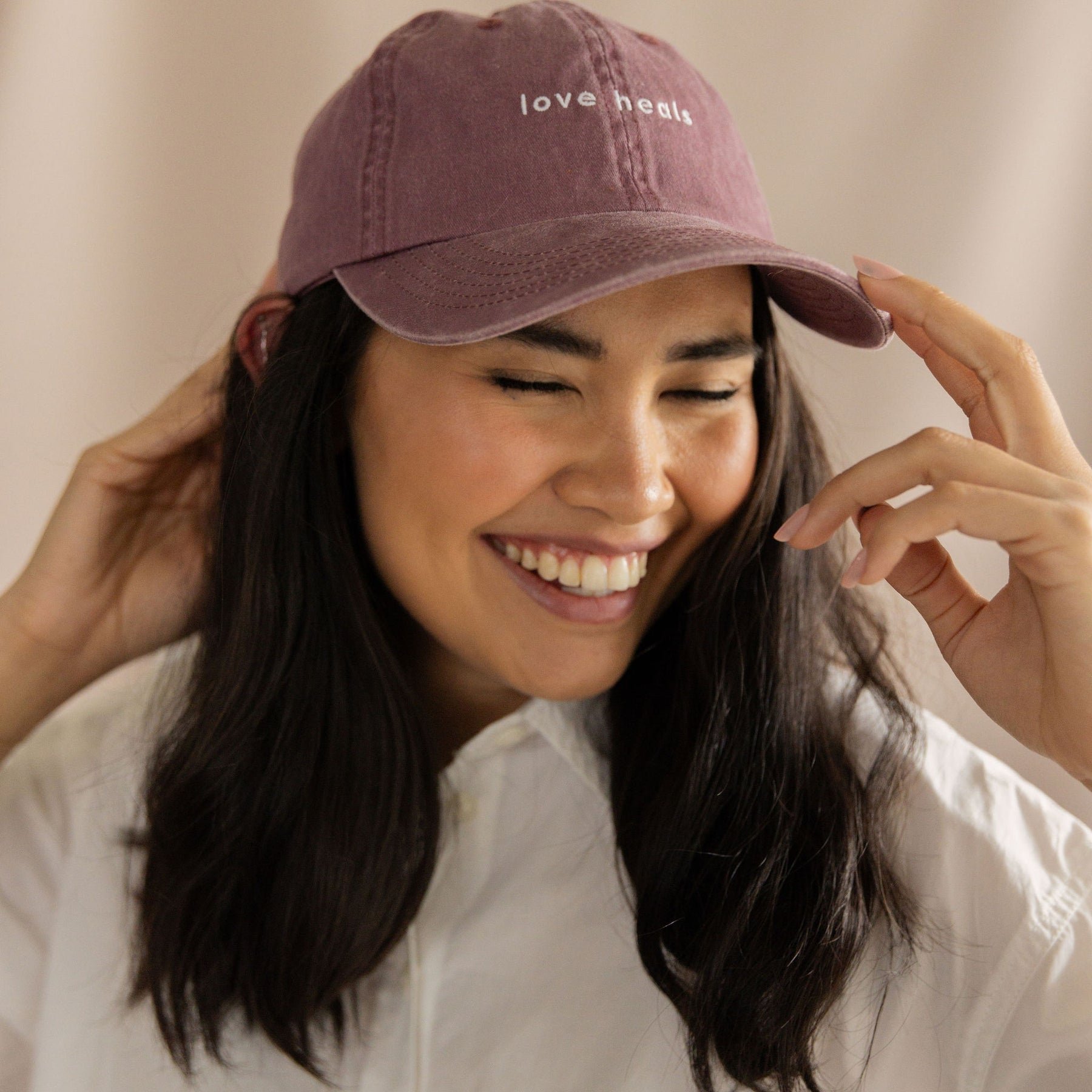 Love Heals Burgundy Hat