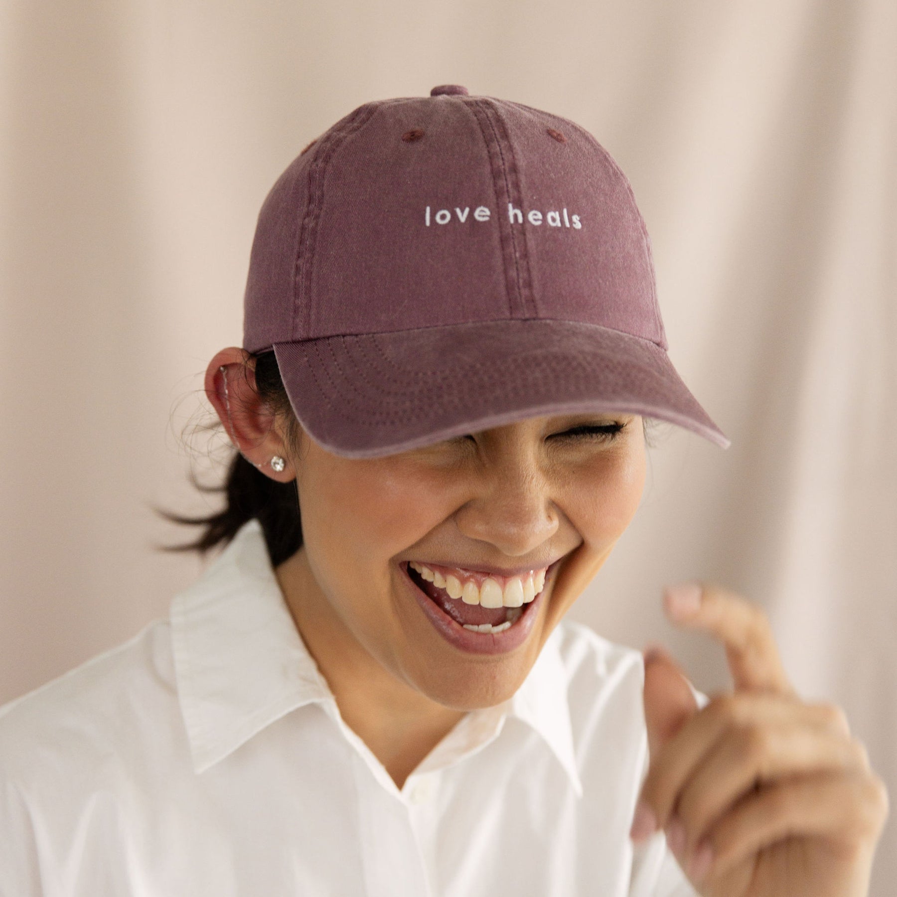 Love Heals Burgundy Hat
