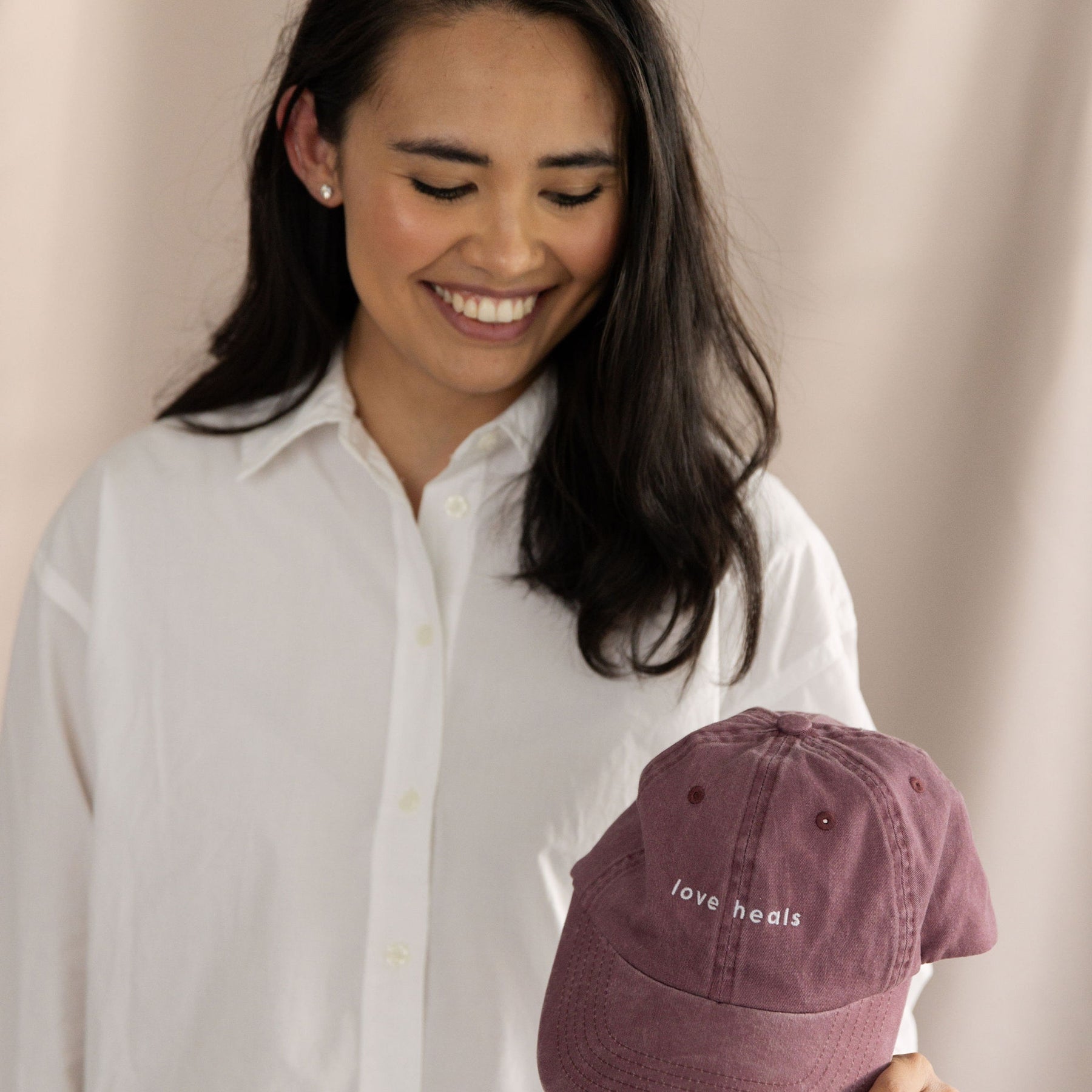 Love Heals Burgundy Hat