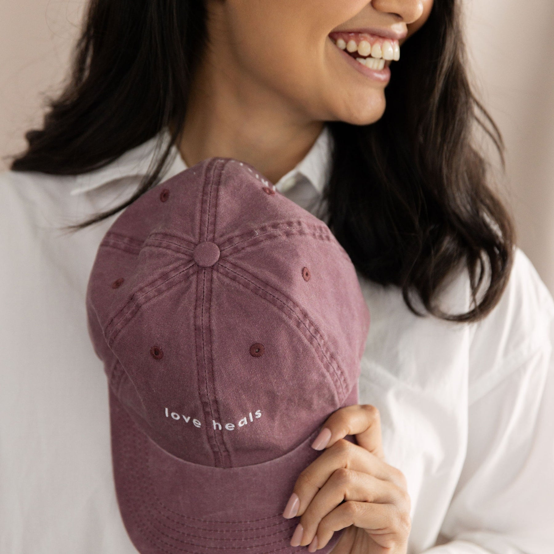 Love Heals Burgundy Hat