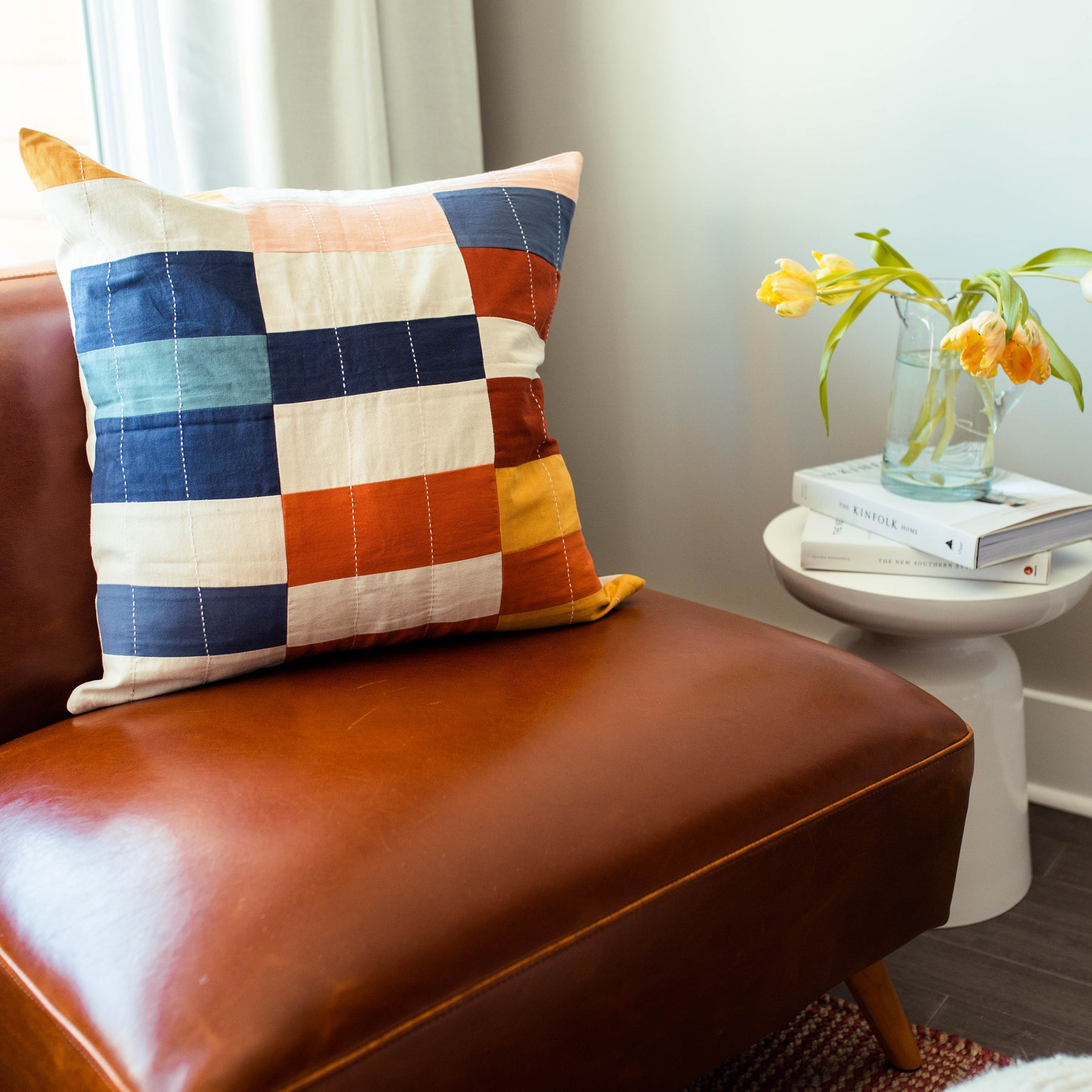 Multi-Check Throw Pillow