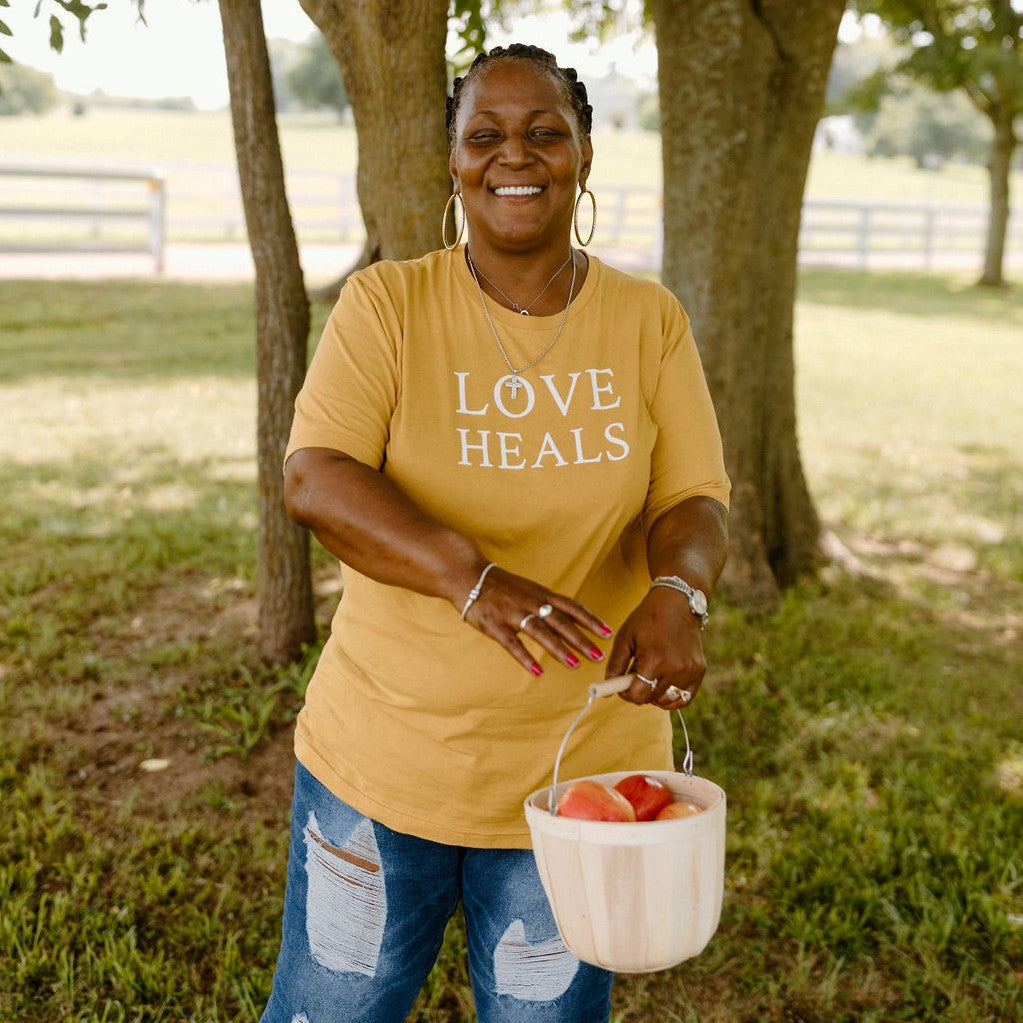 Mustard Love Heals Tee