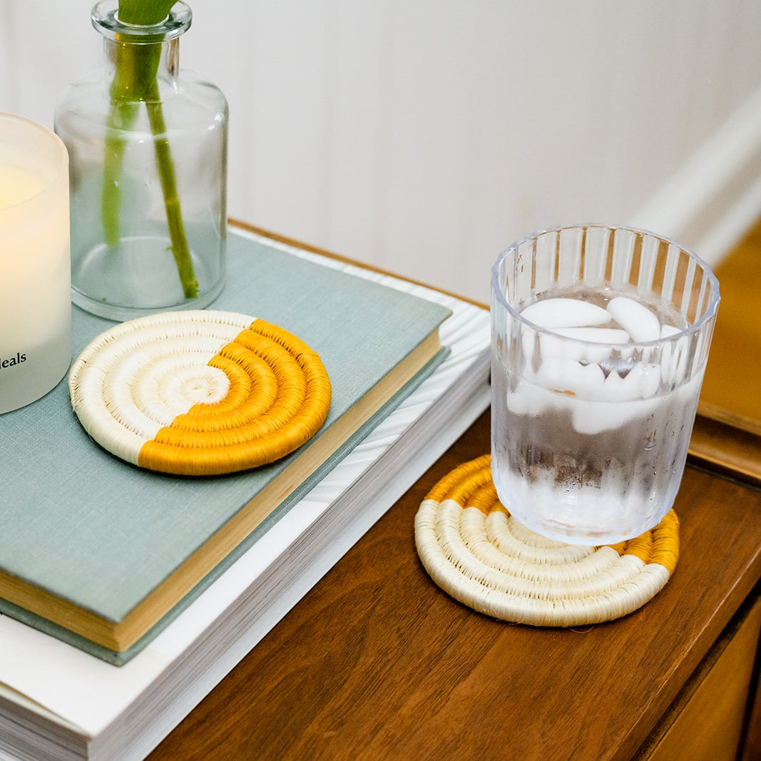 Yellow Monserrate Coasters