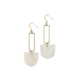 Tere Natural Horn Drop Earrings Neutral Tone