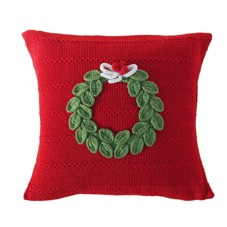 Green Wreath Pillow