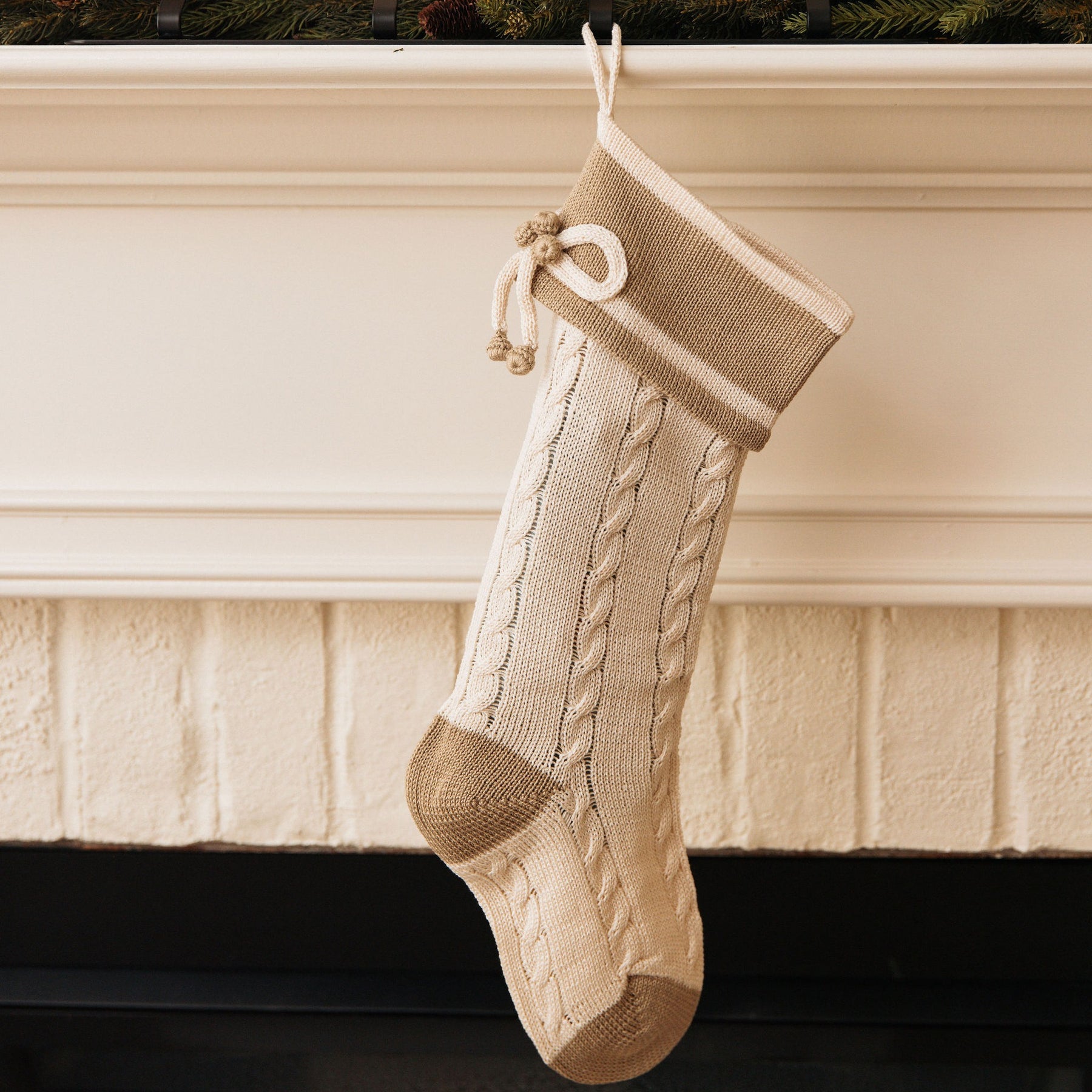 Handknit Cotton Stocking