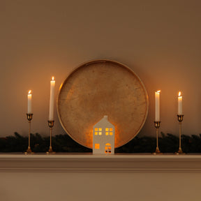 Ceramic White Tea Light / Candle House