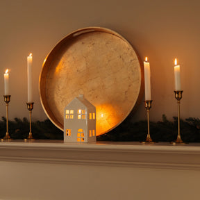 Ceramic White Tea Light / Candle House