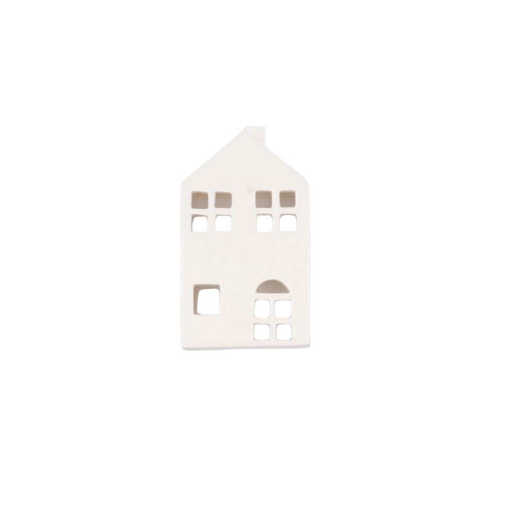 Ceramic White Tea Light / Candle House
