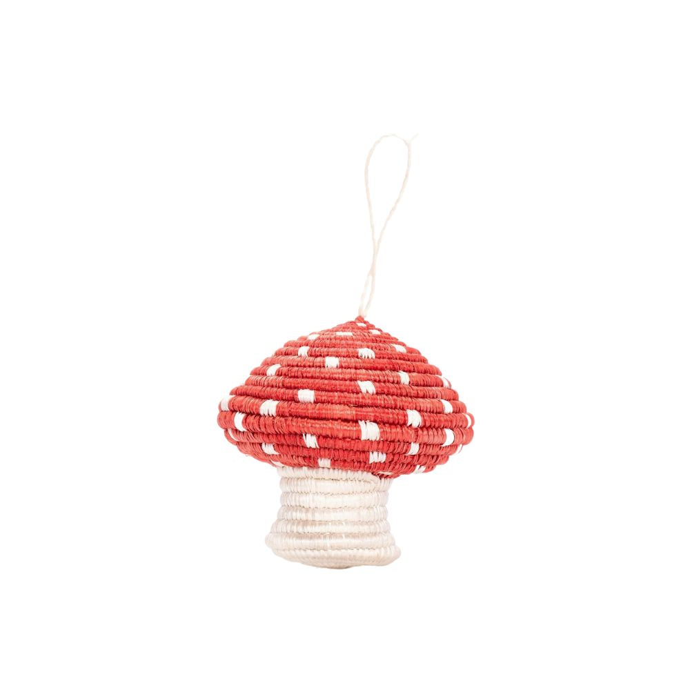 Woven Mushroom Ornament