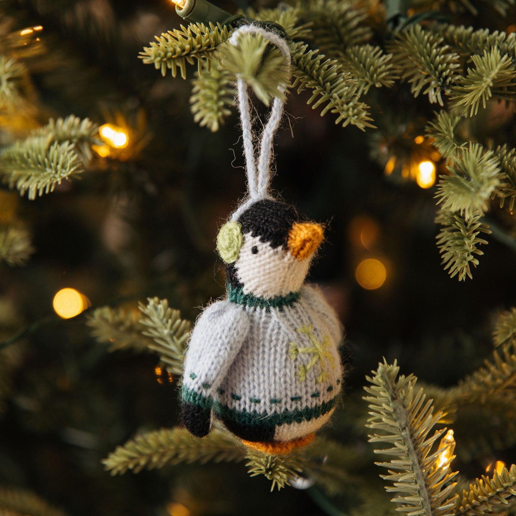 Earmuff Penguin Ornament