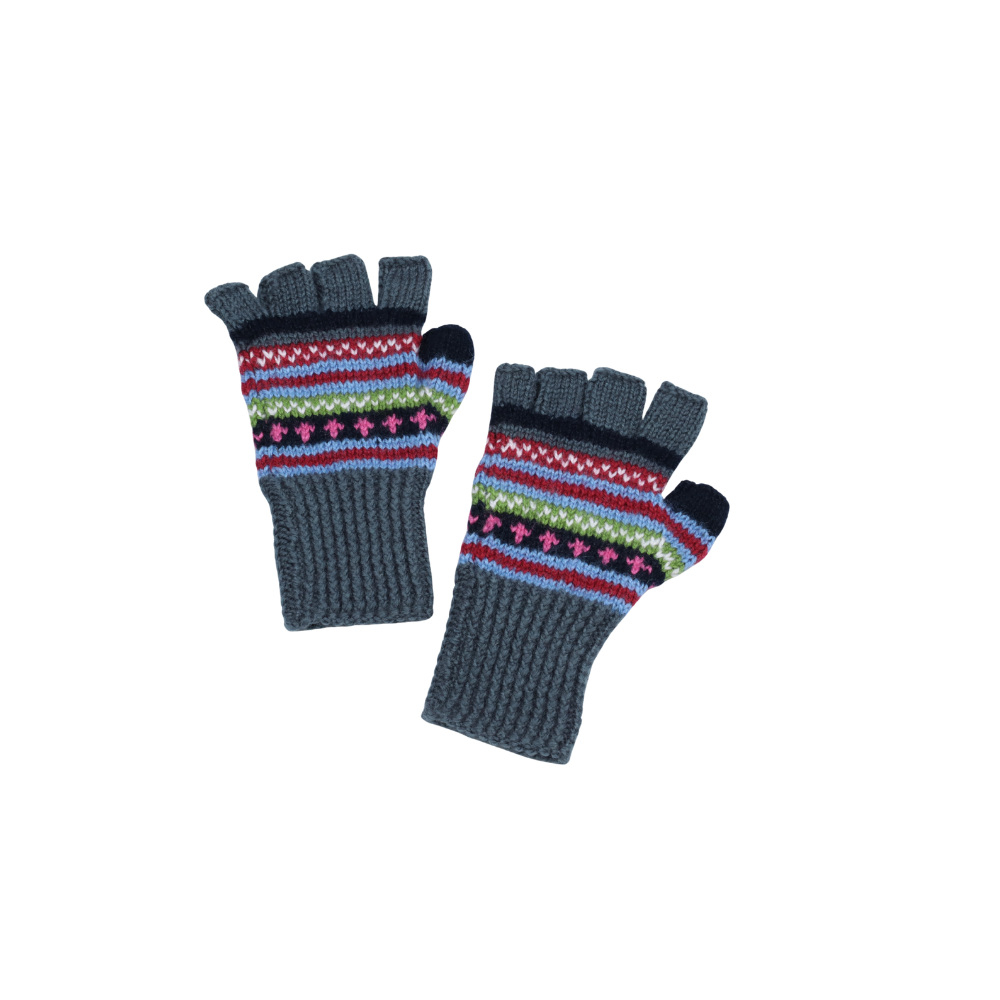 FairIsle Pattern Fingerless Gloves