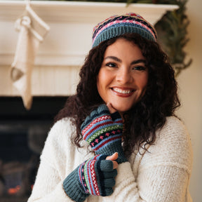 FairIsle Pattern Fleece Lined Hat