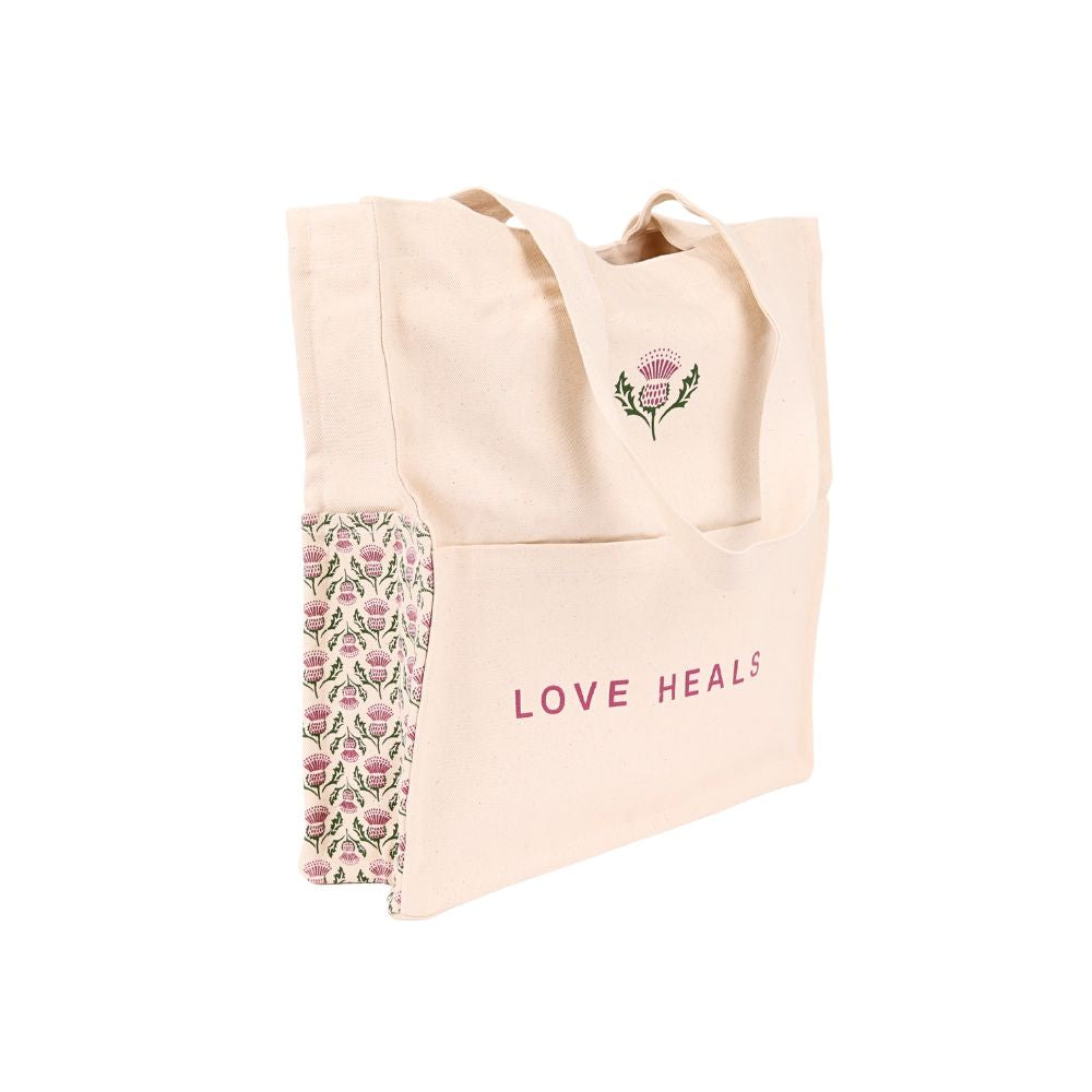Love Heals Thistle Tote
