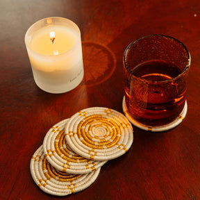 Half Moon Stone Coasters Set of 4