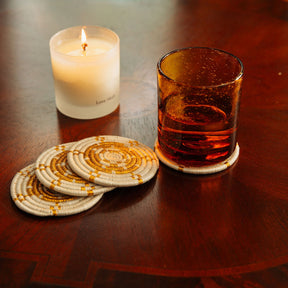 Half Moon Stone Coasters Set of 4