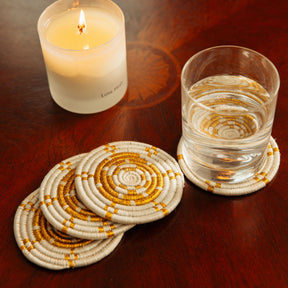 Half Moon Stone Coasters Set of 4