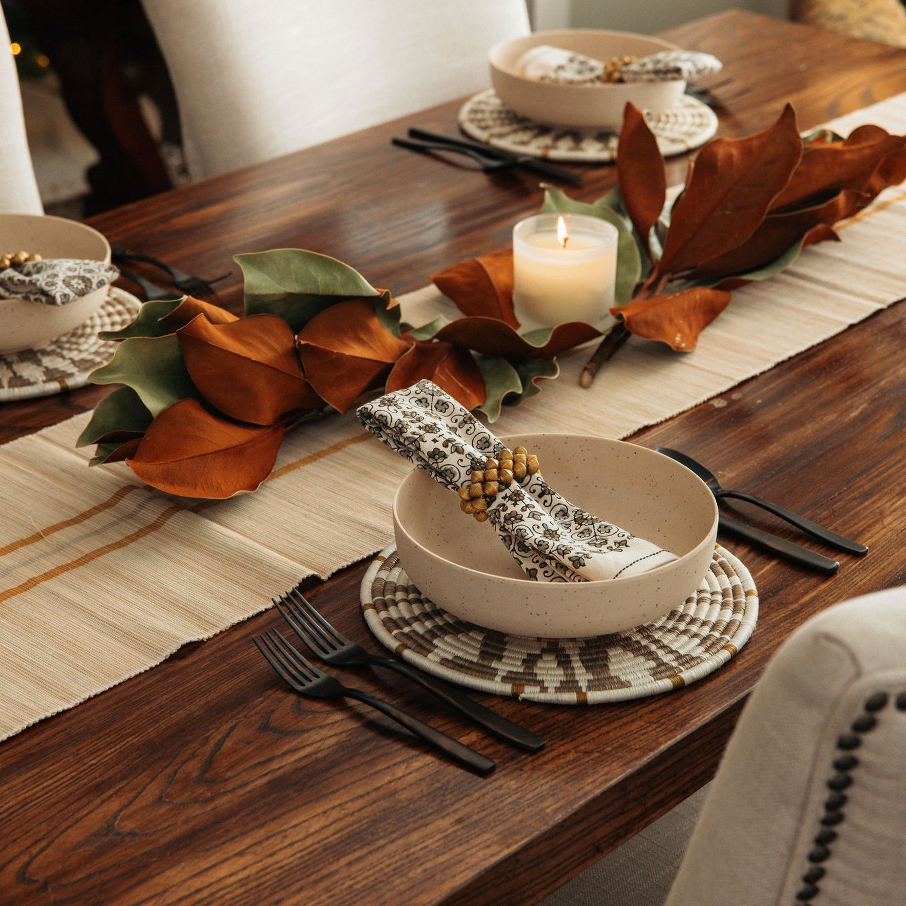 Golden Light Table Runner