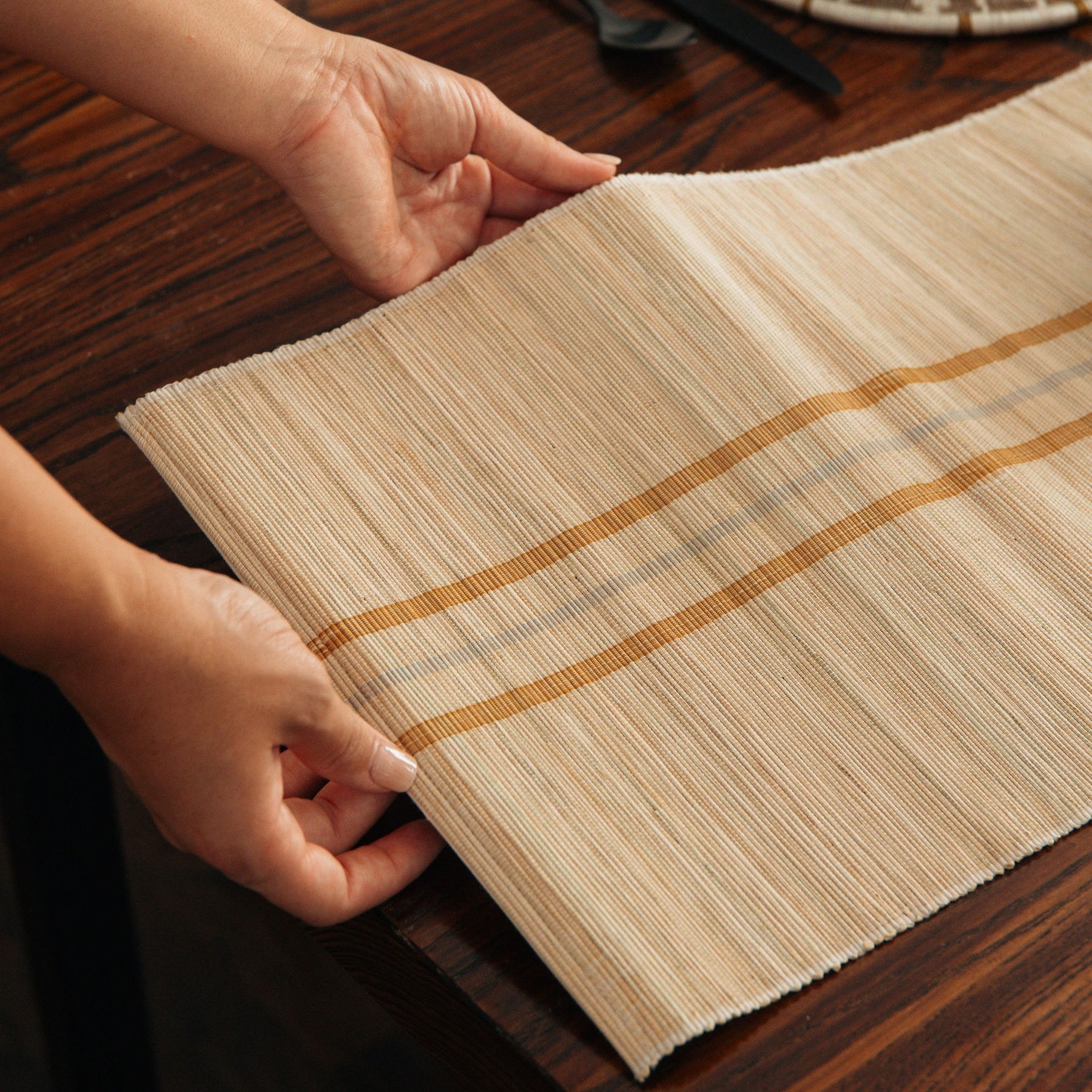 Golden Light Table Runner