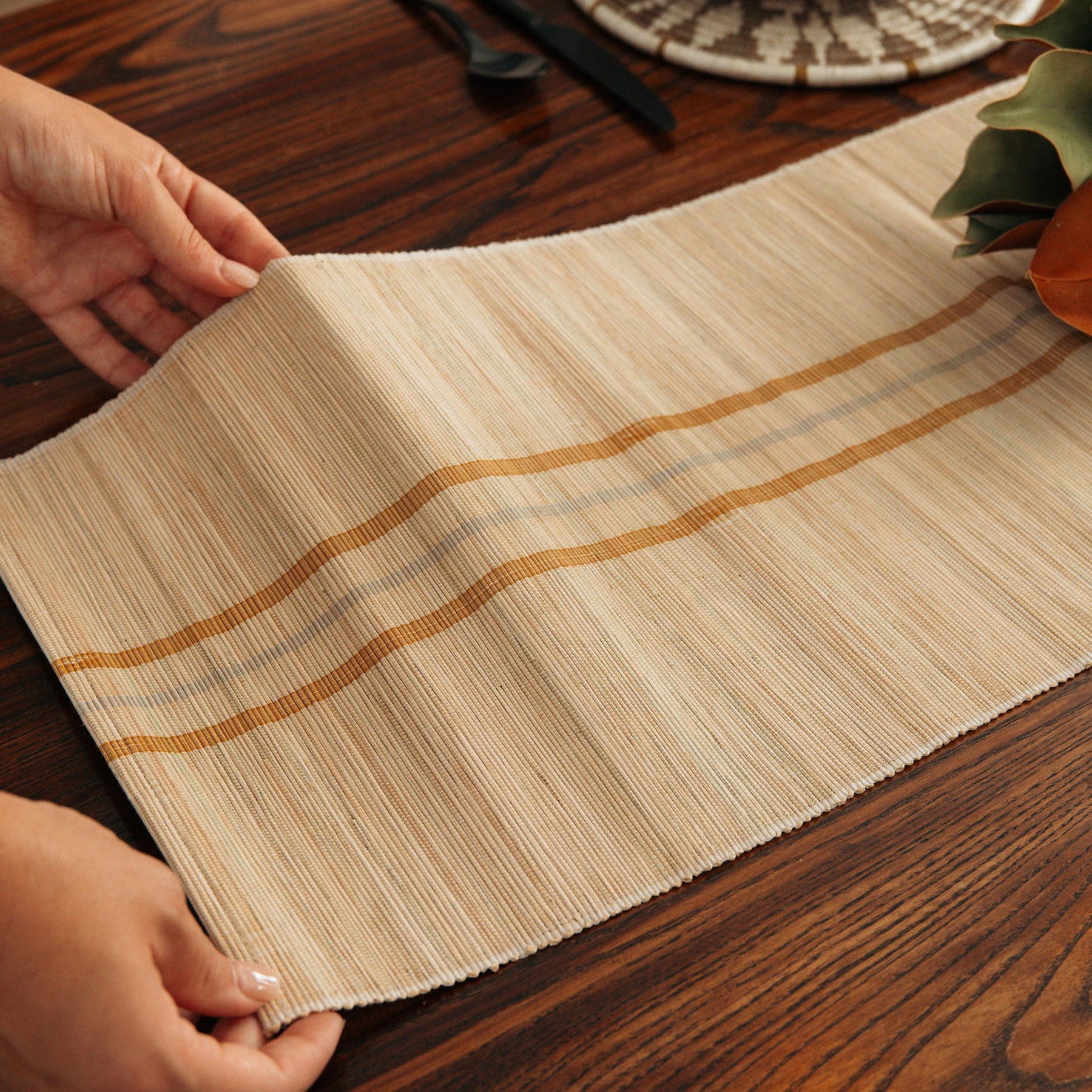 Golden Light Table Runner