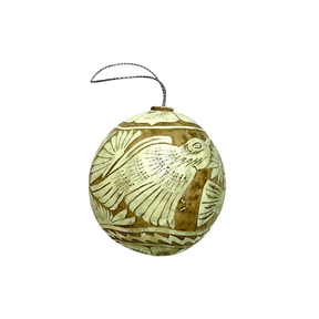 Hand Carved Gourd Ornament