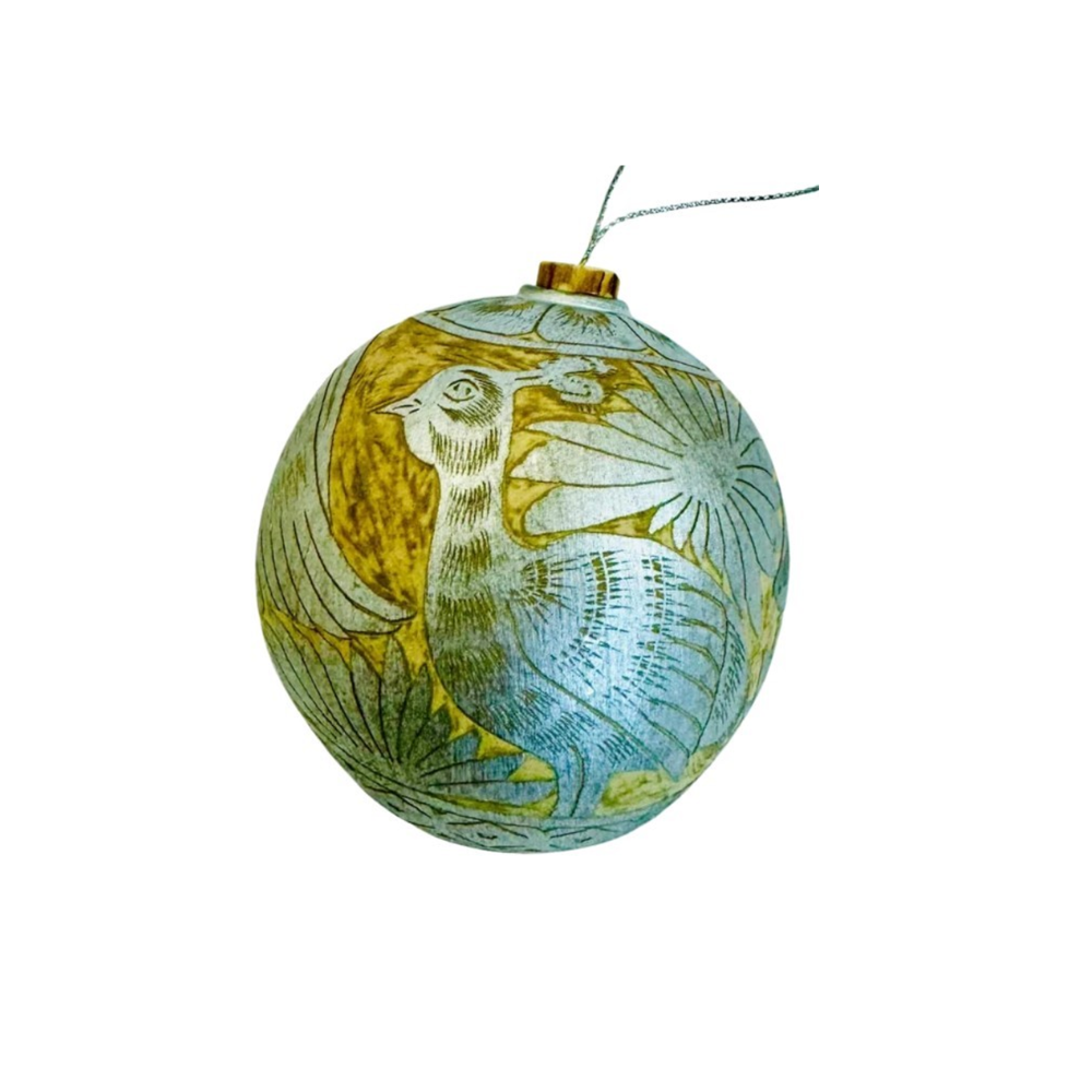 Hand Carved Gourd Ornament