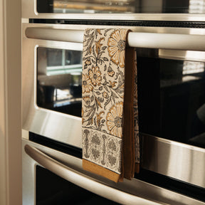Hand Block Bloom Printed Kitchen Towel